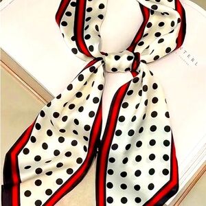 New Polka Dot Scarf -Black, White, and Red